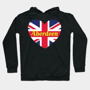 Aberdeen Scotland UK British Flag Heart Hoodie